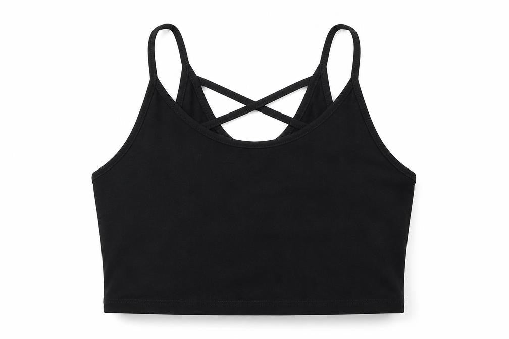 Select Womens Black   Cropped Tank Size 8