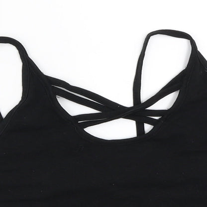 Select Womens Black   Cropped Tank Size 8
