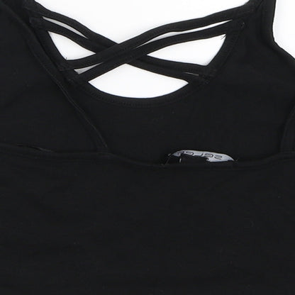 Select Womens Black   Cropped Tank Size 8