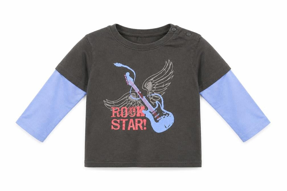 Charlie & Me Boys Grey   Basic T-Shirt Size 2 Years