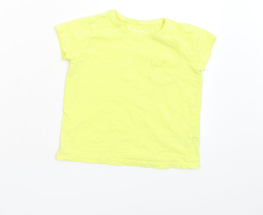 Primark Girls Yellow   Basic T-Shirt Size 4-5 Years