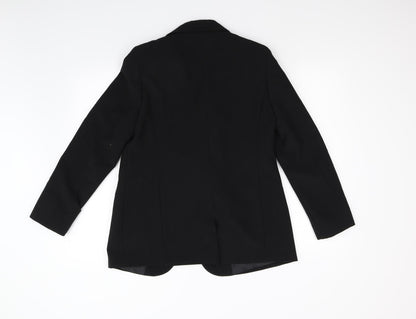Back view of Papaya women’s black jacket blazer, size UK 12