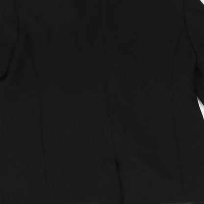 Brand and care label for Papaya women’s black jacket blazer, size UK 12