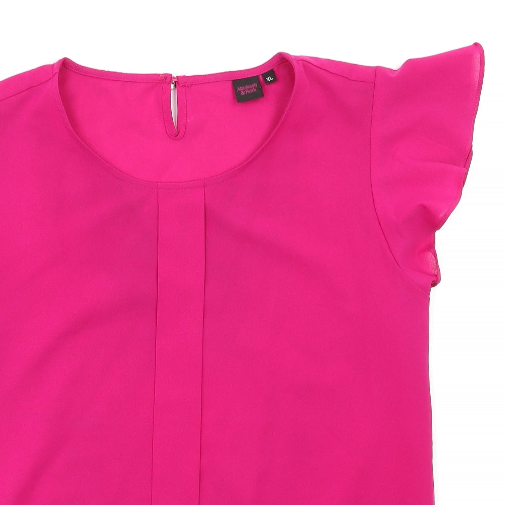 Absolutely & faith Womens Pink   Basic Blouse Size XL