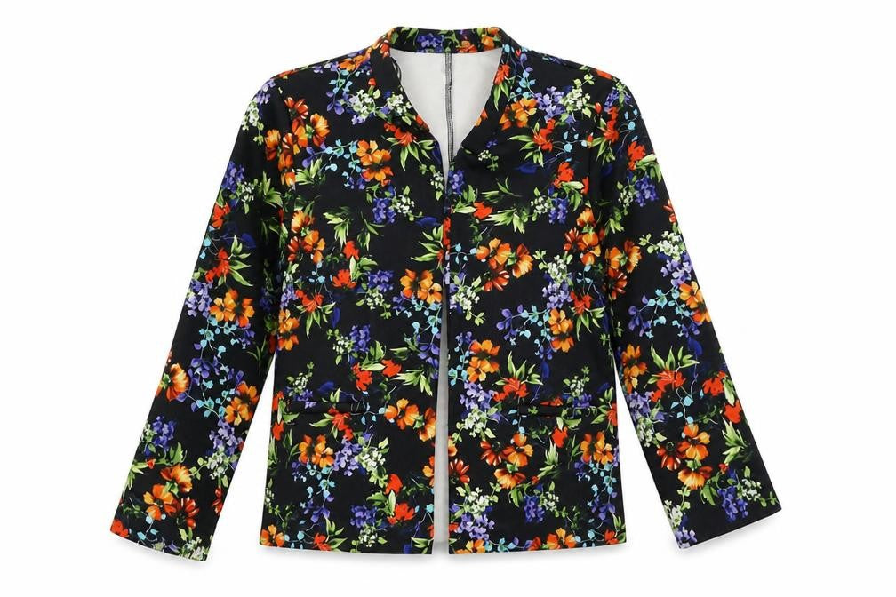 Papaya Womens Black Floral  Basic Blouse Size 12