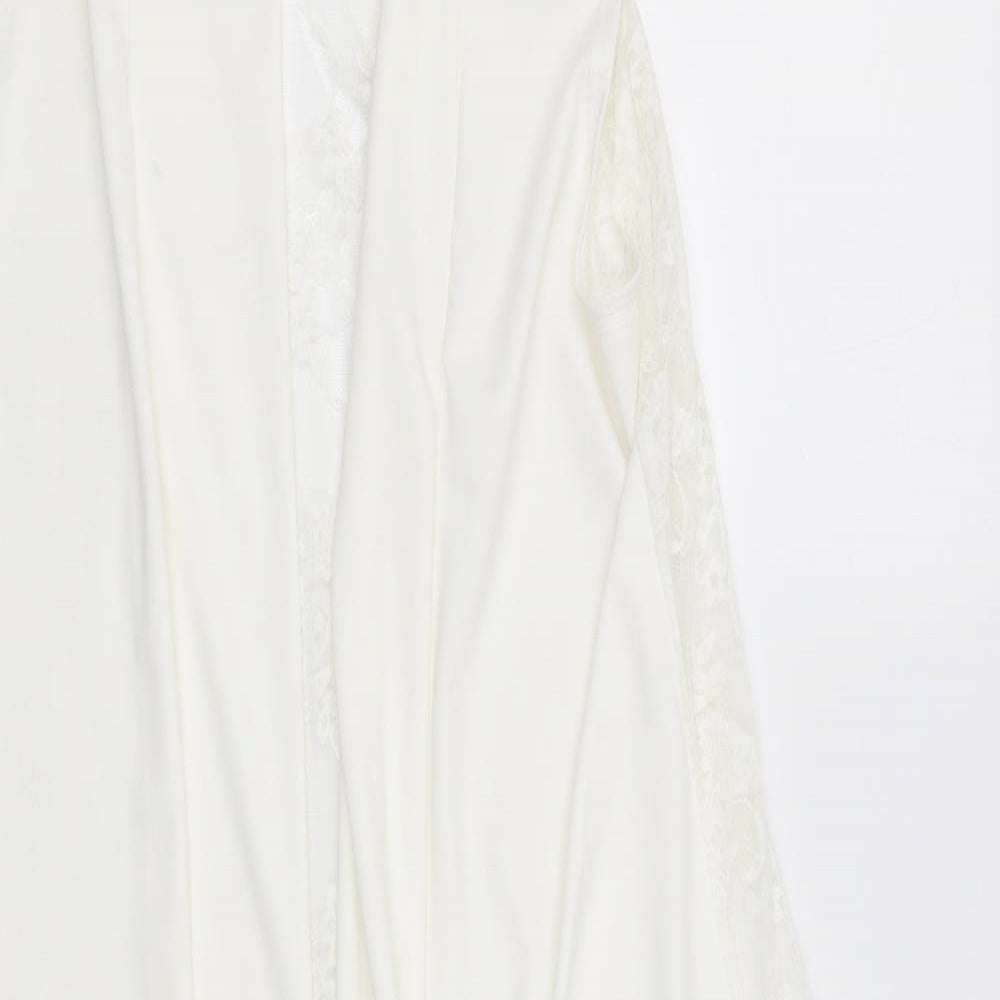 Miss Sassy Womens White Floral  Ball Gown  Size M