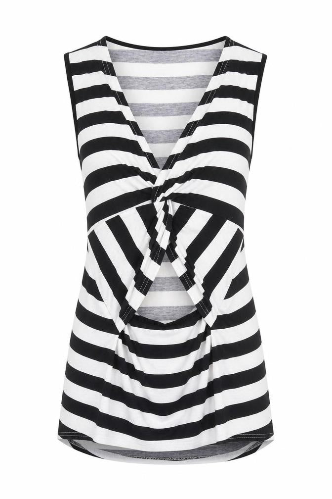 Legit Womens White Striped  Basic Blouse Size 14