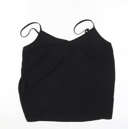 Additional front view of ASOS women’s black camisole blouse, size UK 10