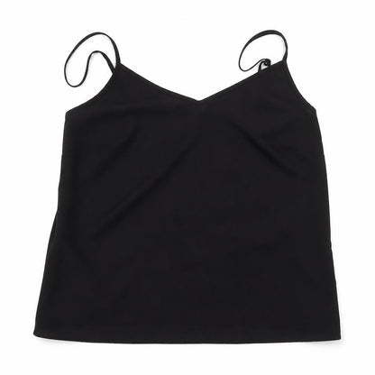 Front view of ASOS women’s black camisole blouse, size UK 10