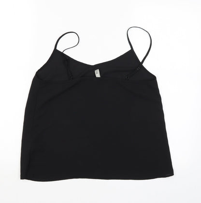 Back view of ASOS women’s black camisole blouse, size UK 10