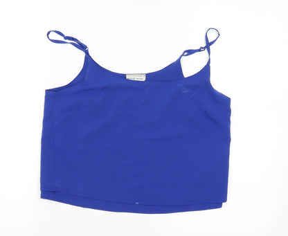 Additional front view of ASOS women’s blue camisole blouse, size UK 8