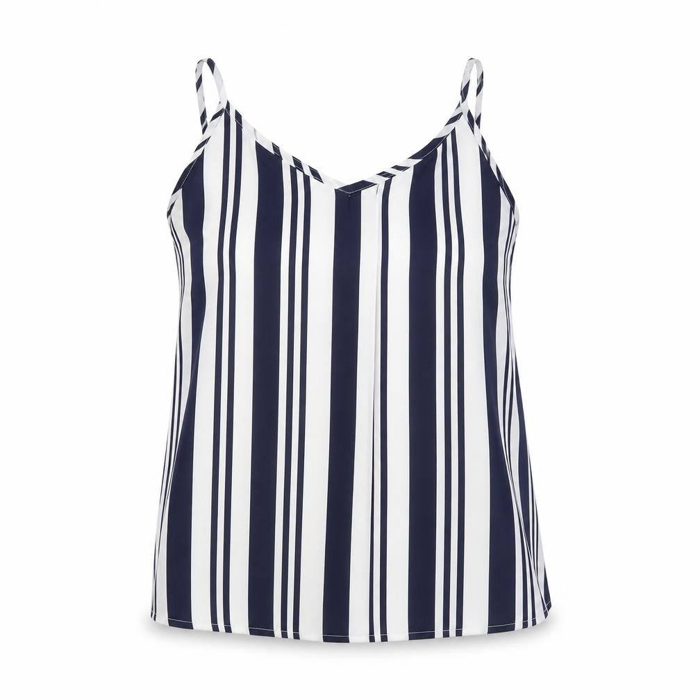 Divided Womens Blue Striped  Camisole Blouse Size 10
