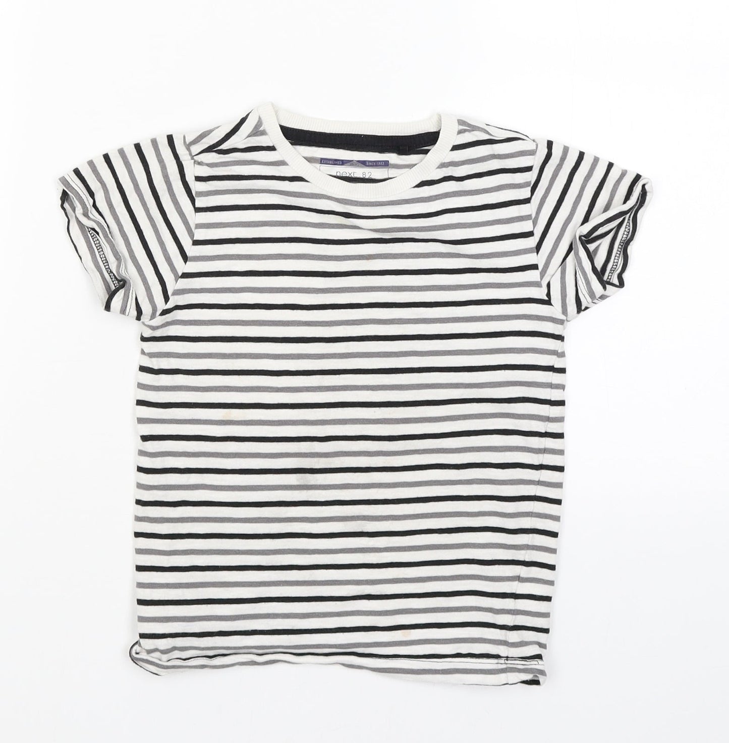 NEXT Boys White Spotted  Pullover T-Shirt Size 3-4 Years
