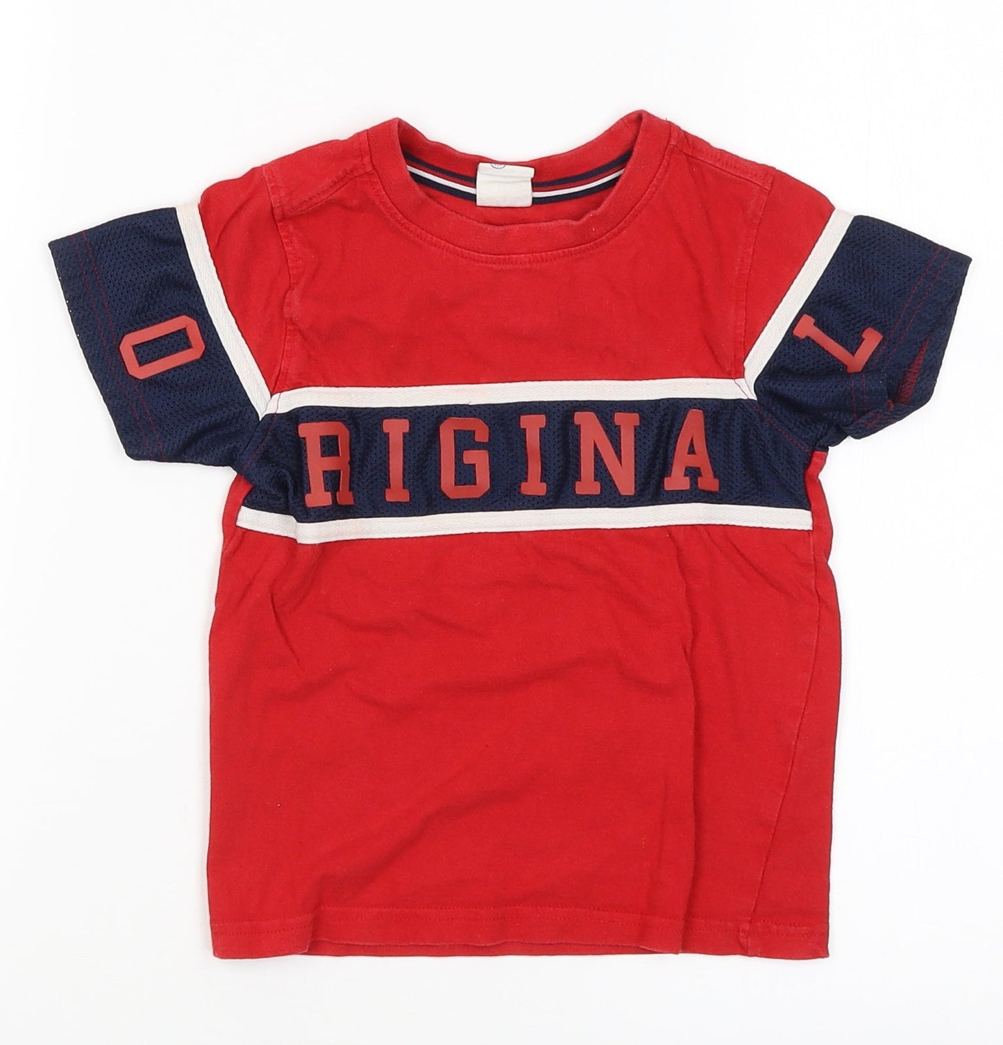 Max Boys Boys Red   Pullover T-Shirt Size 3-4 Years