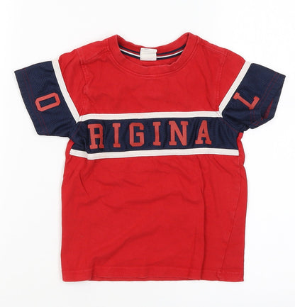 Preloved Max Boys Boys Red   Pullover T-Shirt Size 3-4 Years - Front