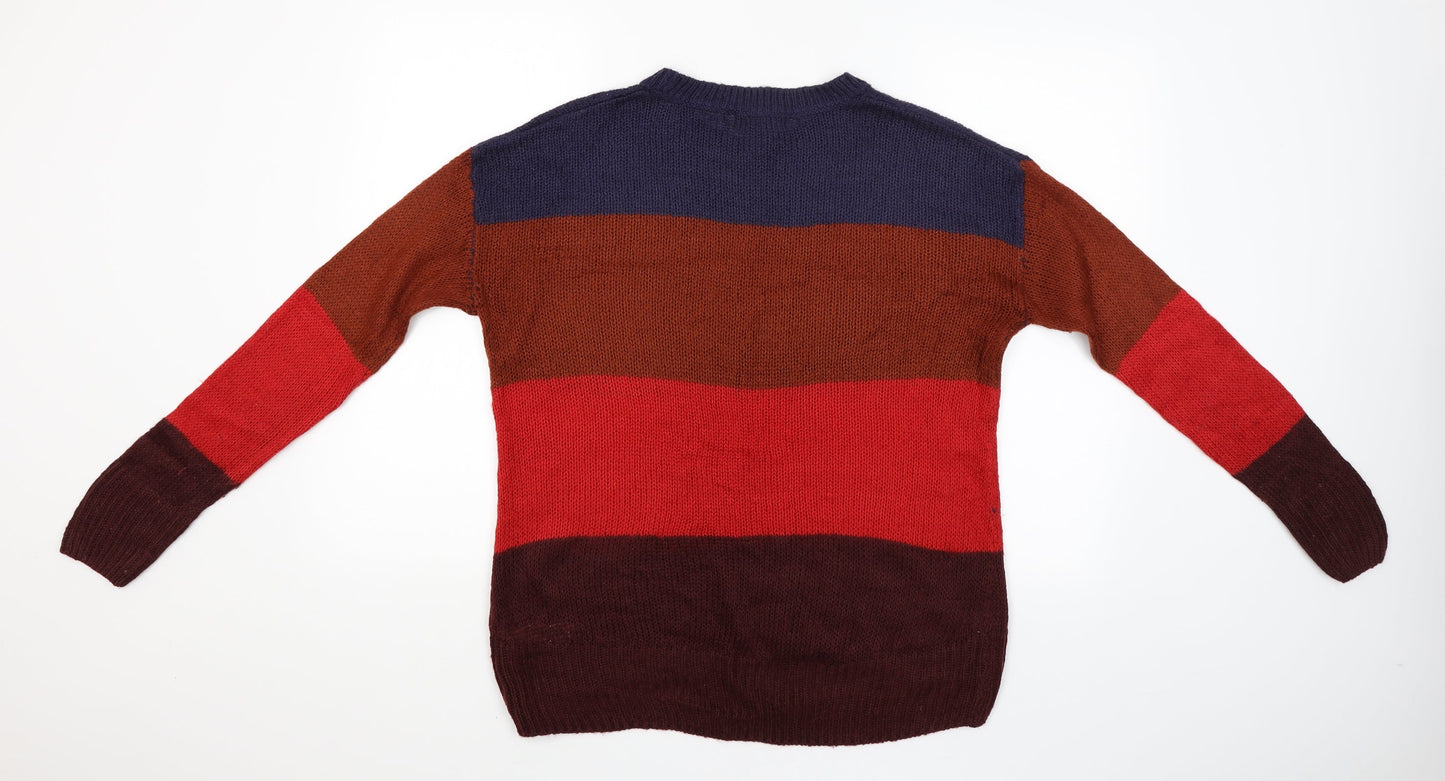 New Look Womens Multicoloured Striped  Pullover Jumper Size S