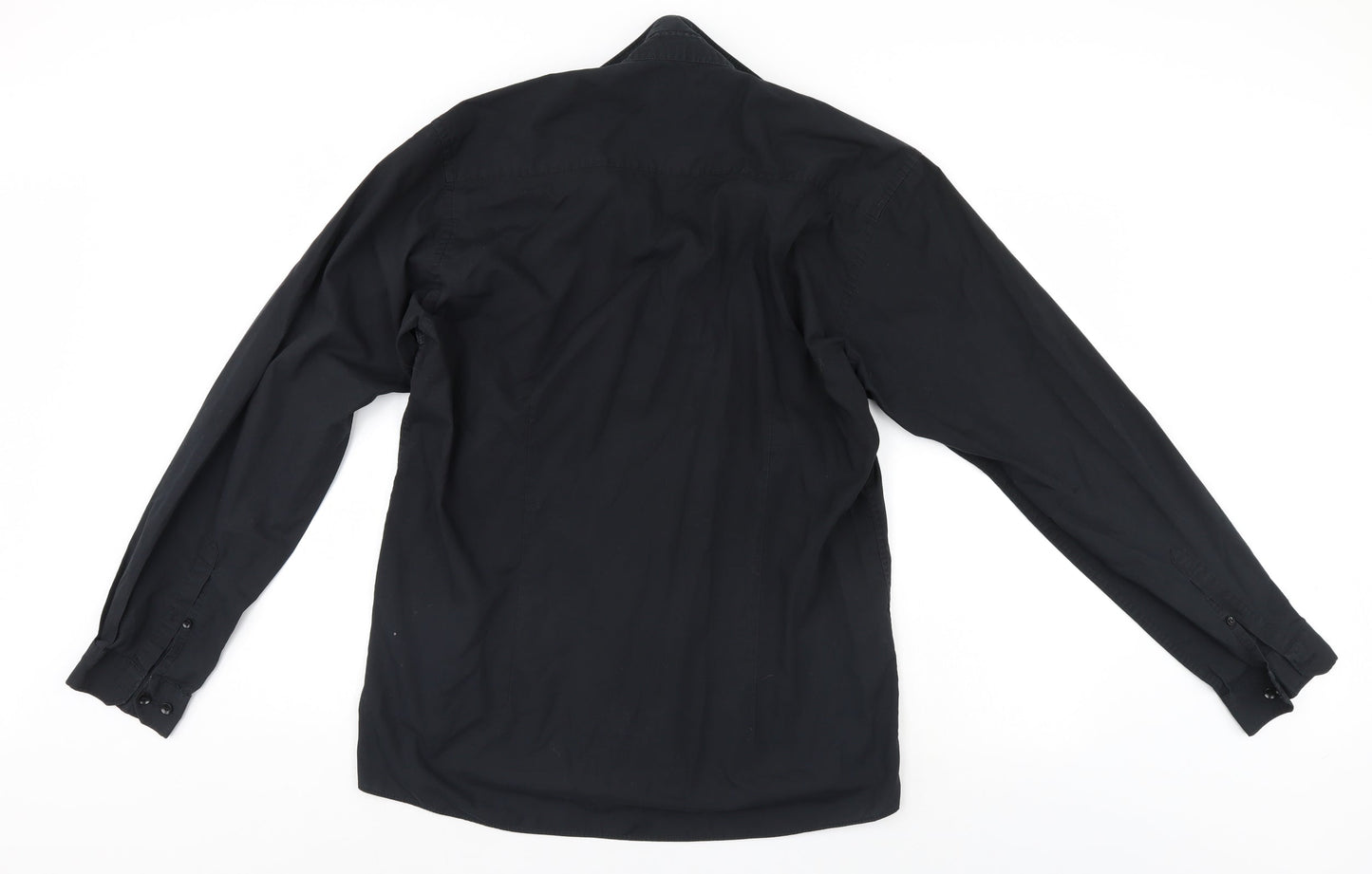 Cedar Wood State Mens Black    Button-Up Size 17