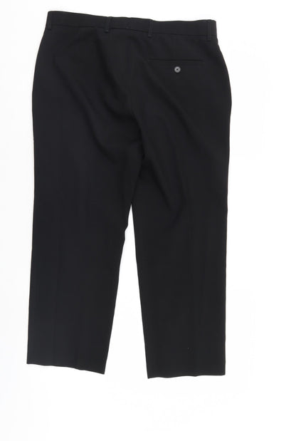 Preloved George Mens Black   Trousers  Size 32 L25 in - Back