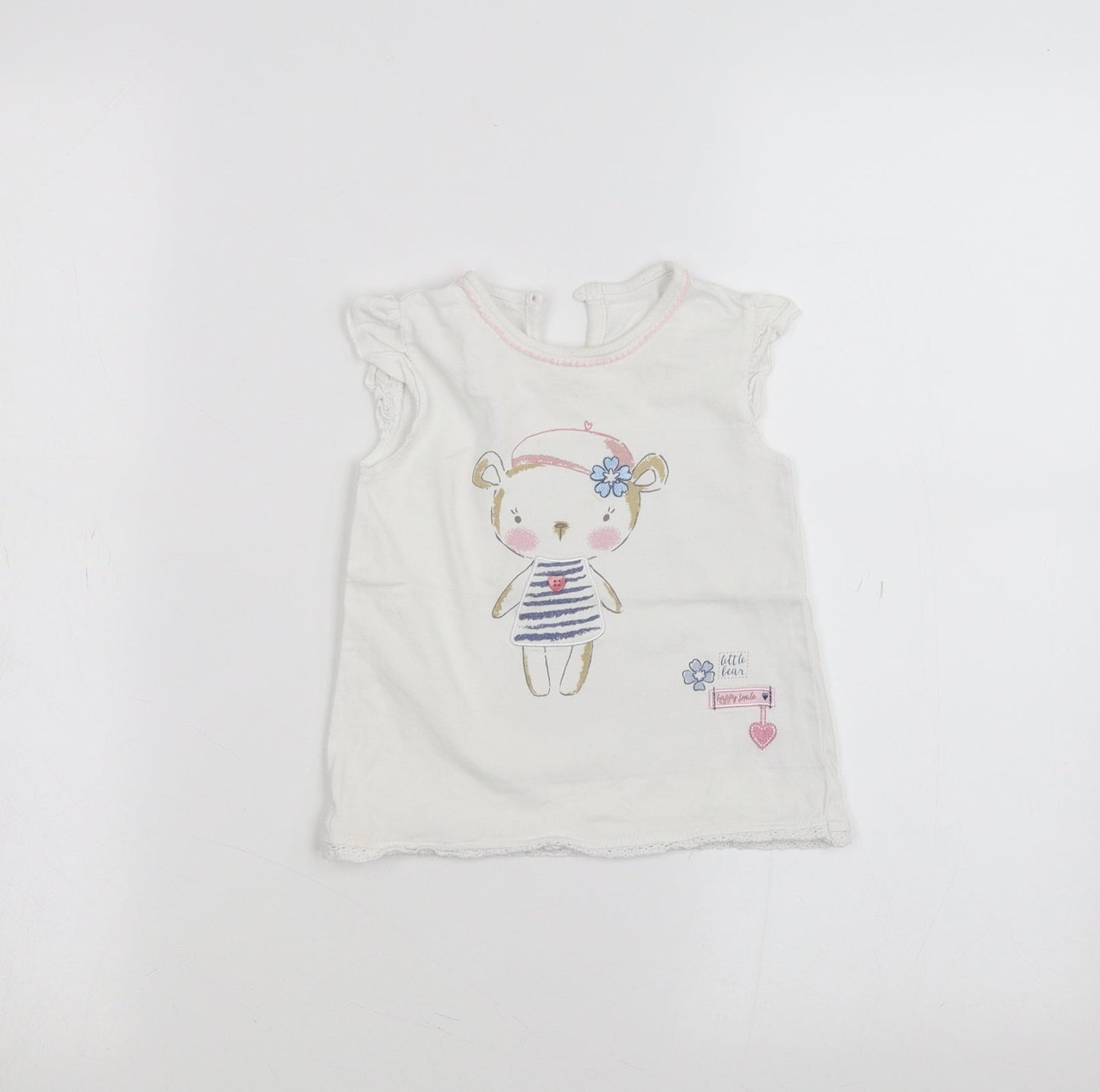 George Baby White   Basic T-Shirt Size 9-12 Months