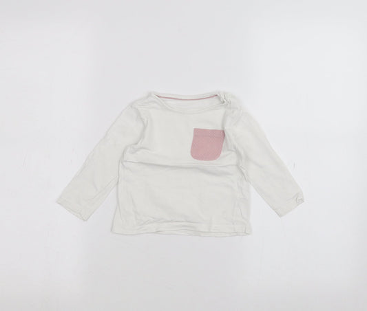 Matalan Baby White   Basic T-Shirt Size 9-12 Months