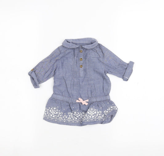 Young Dimension Baby Blue   Basic Button-Up Size 9-12 Months