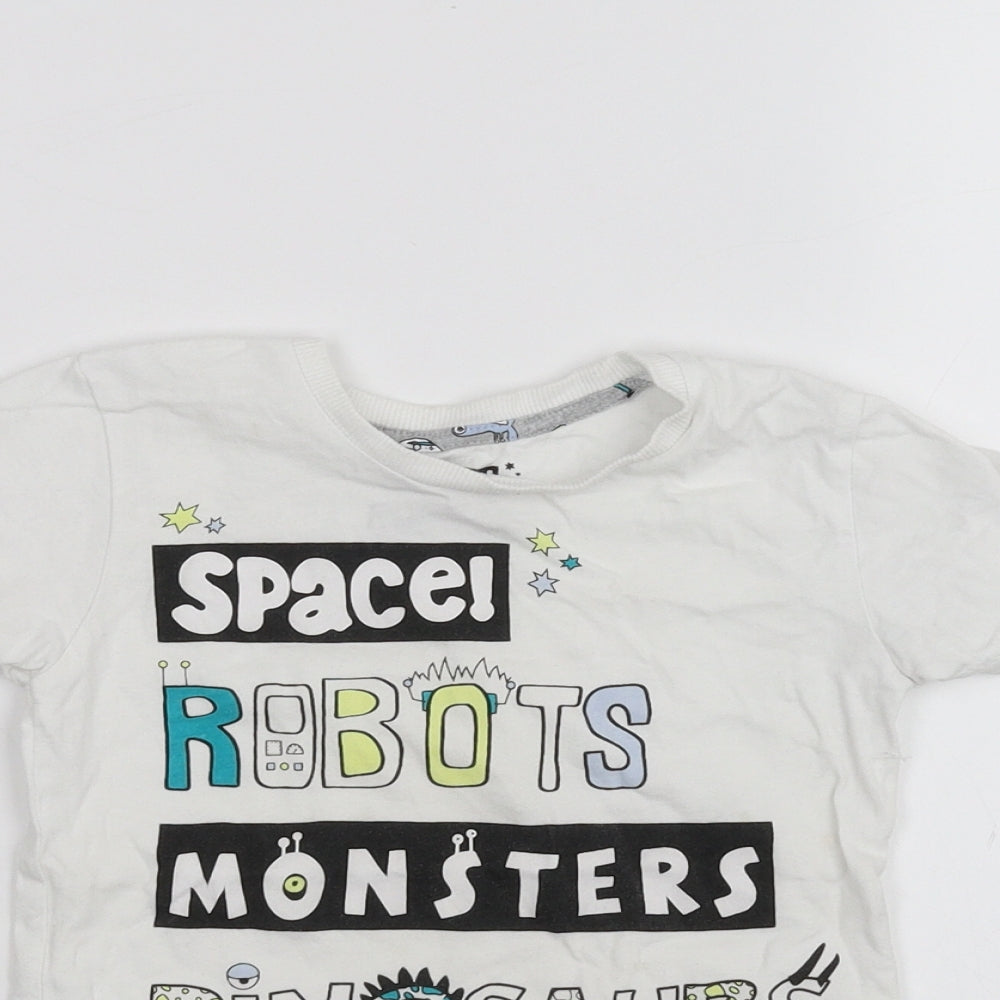 Matalan Boys White   Basic T-Shirt Size 2-3 Years