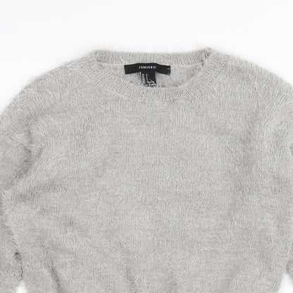 Preloved FOREVER 21 Womens Grey   Pullover Jumper Size S - Detail