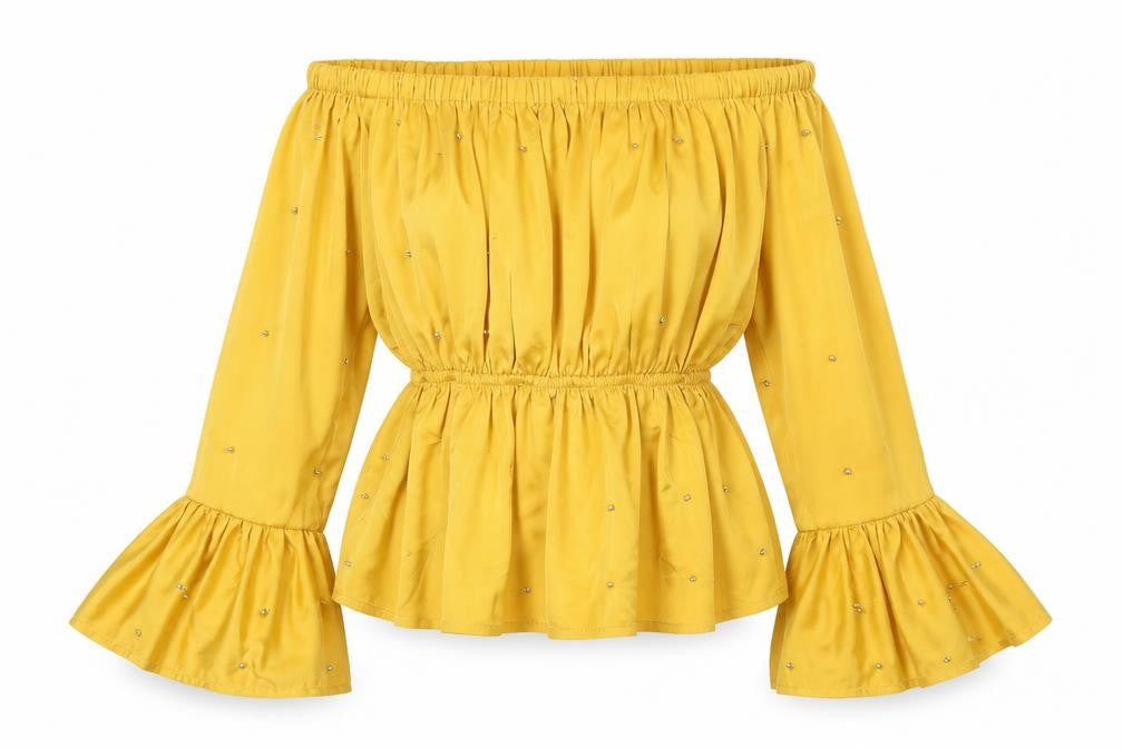 2Xtrenz Womens Yellow   Basic Blouse Size XS