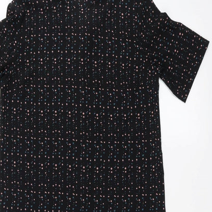 Close-up detail of JDY women’s black polka dot a-line, size UK 6