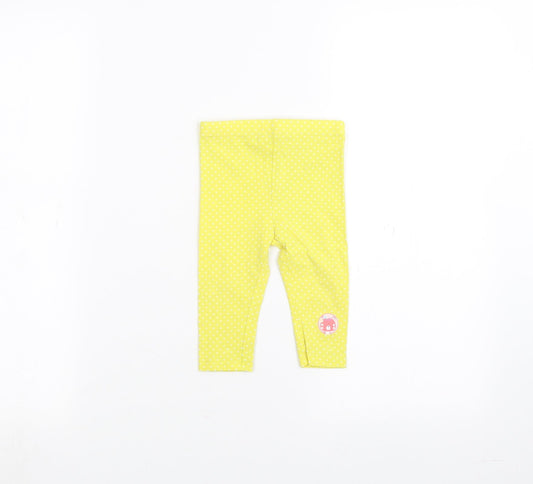 TU Baby Yellow Polka Dot   Trousers Size 6-9 Months