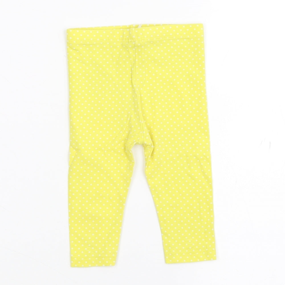 TU Baby Yellow Polka Dot   Trousers Size 6-9 Months