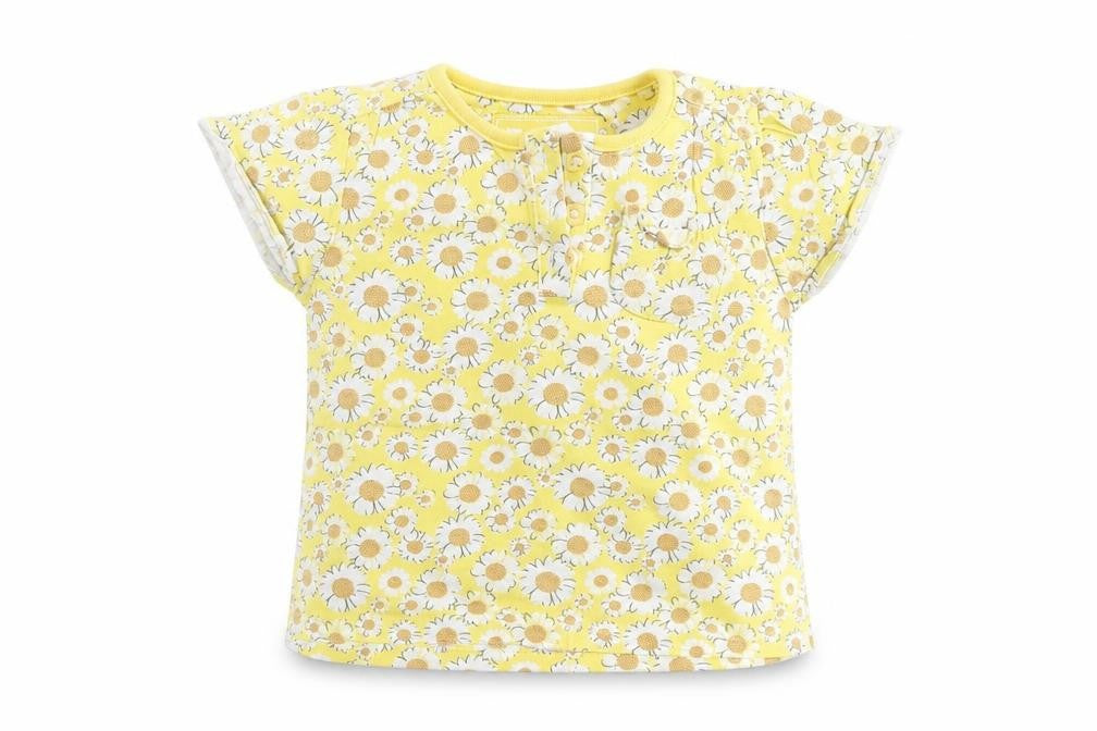 TU Baby Yellow Floral  Basic T-Shirt Size 6-9 Months