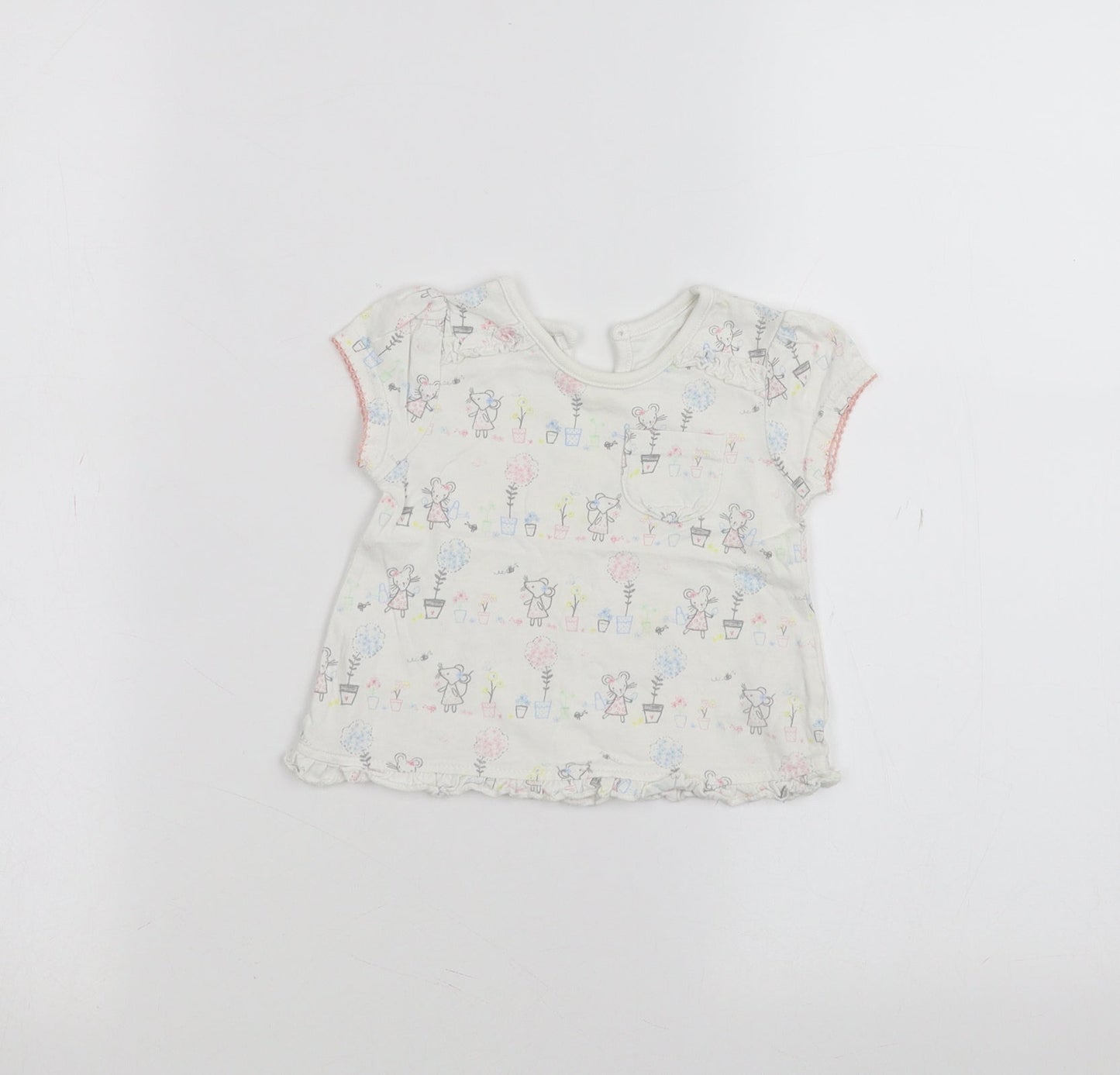 George Baby White   Basic T-Shirt Size 3-6 Months