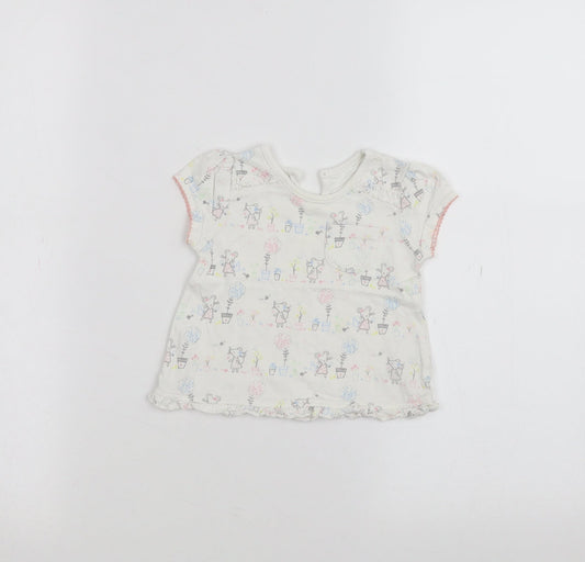 George Baby White   Basic T-Shirt Size 3-6 Months
