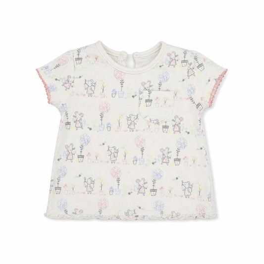 Front view of George Baby White Basic T-Shirt, size 3-6, Months