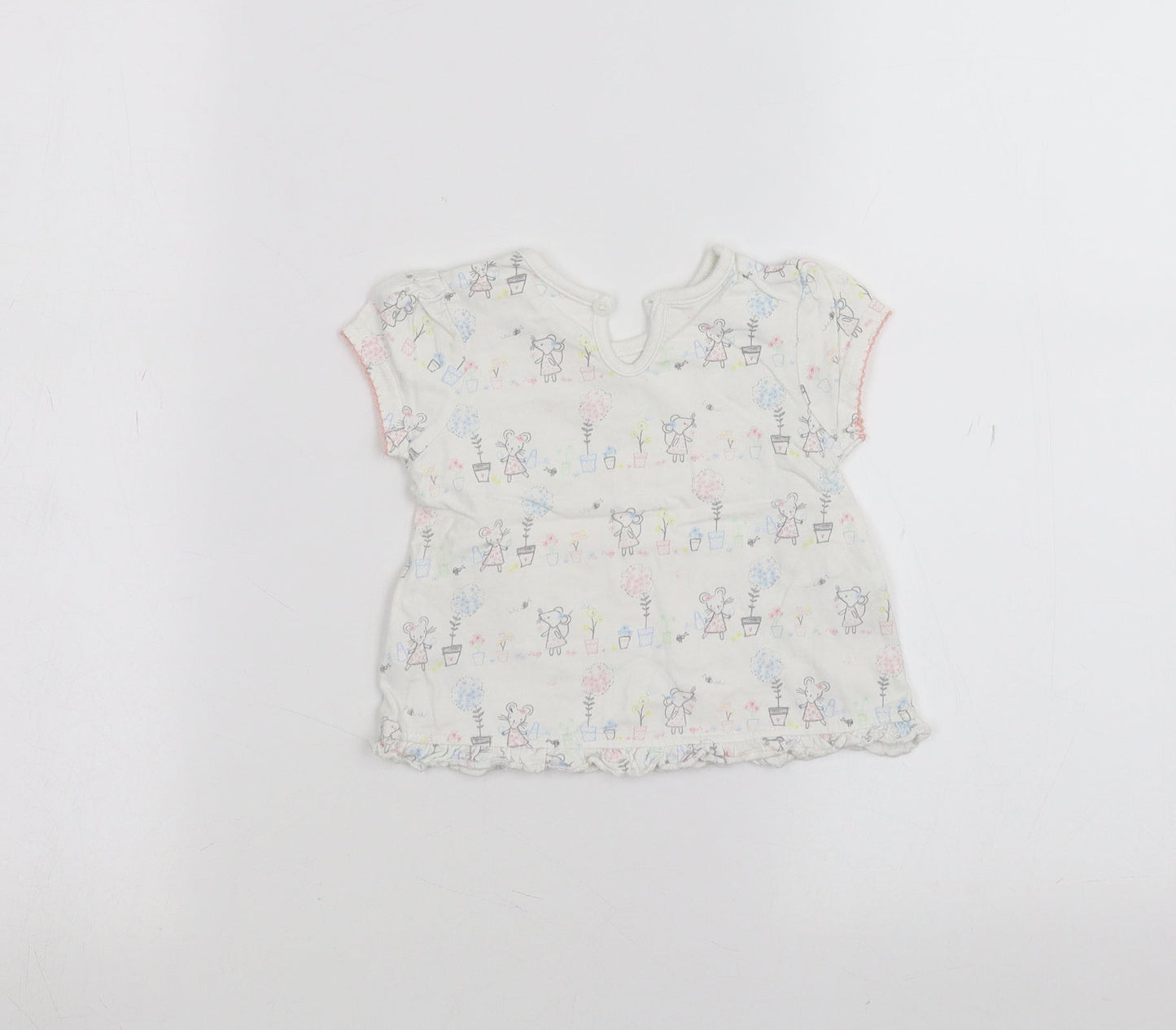 George Baby White   Basic T-Shirt Size 3-6 Months
