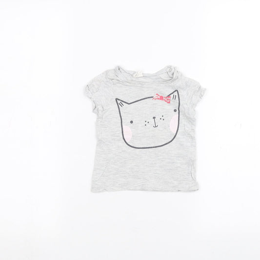H&M Baby Grey   Basic T-Shirt Size 6-9 Months