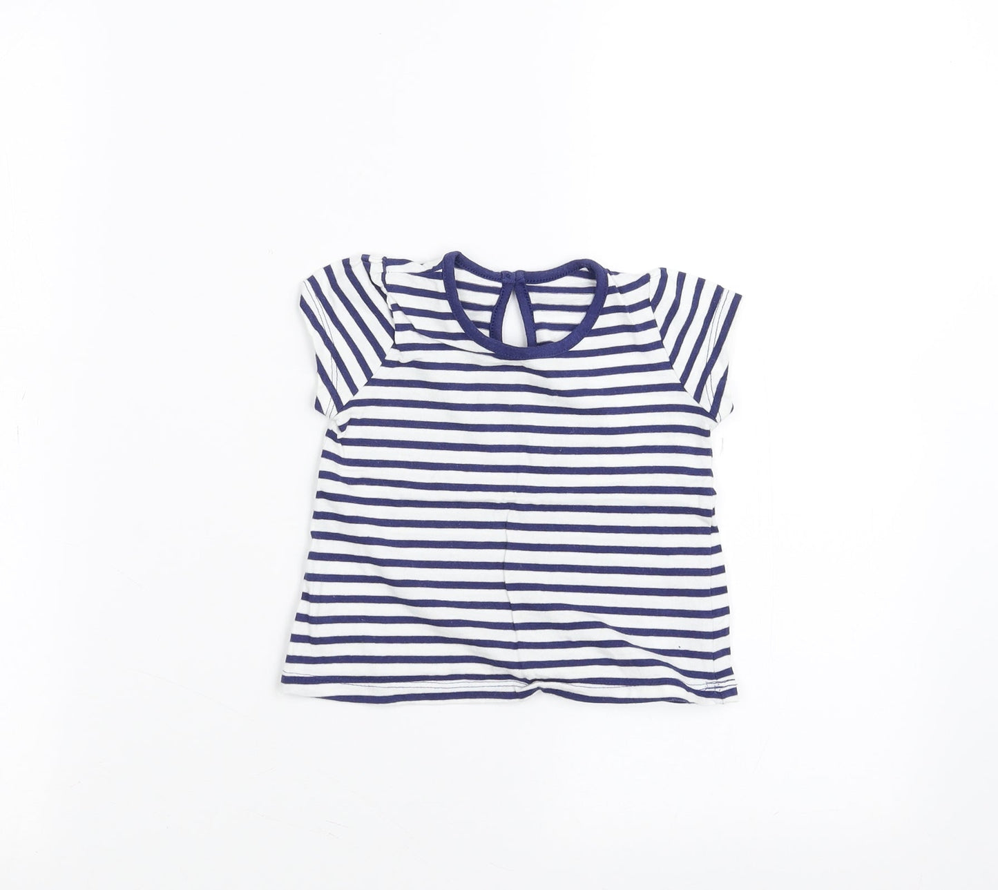 Matalan Baby White Striped  Basic T-Shirt Size 6-9 Months