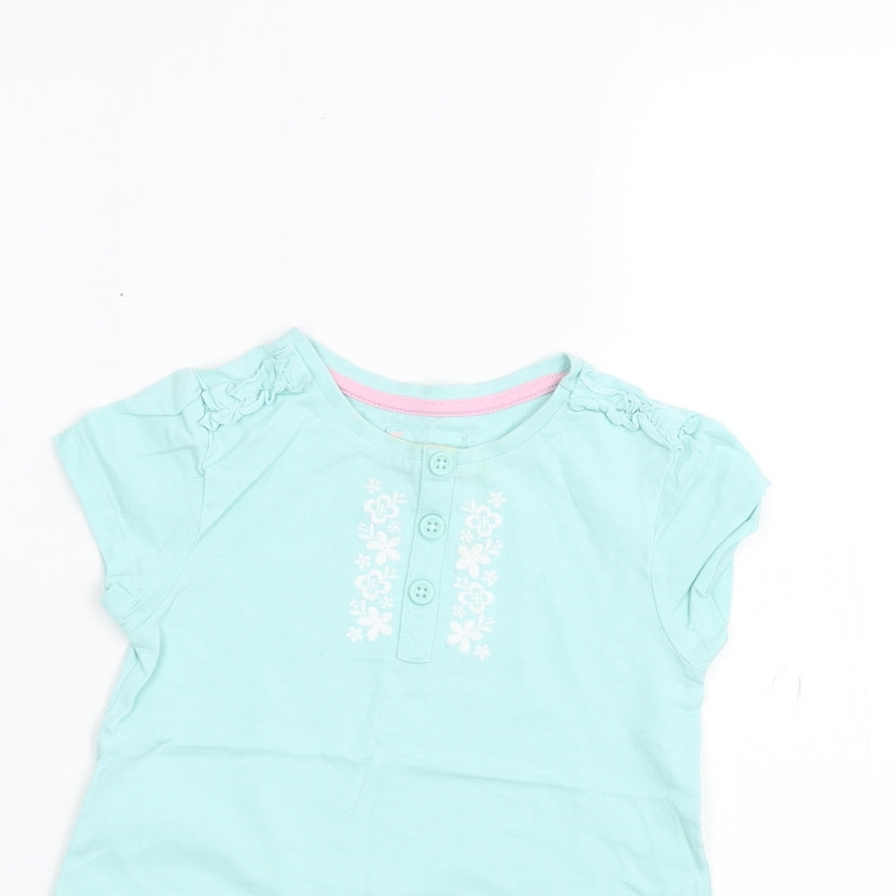TU Boys Green   Basic T-Shirt Size 2-3 Years