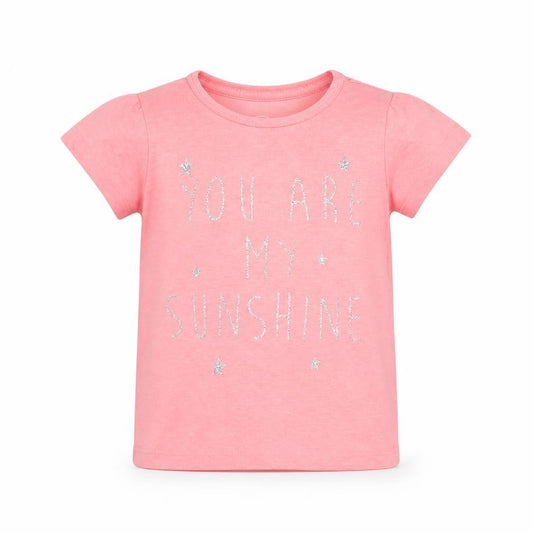 Front view of Young Dimension Baby Pink Basic T-Shirt, size 18-24, Months