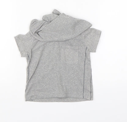Additional front view of Next girls’ grey basic t-shirt, size 12-18, months