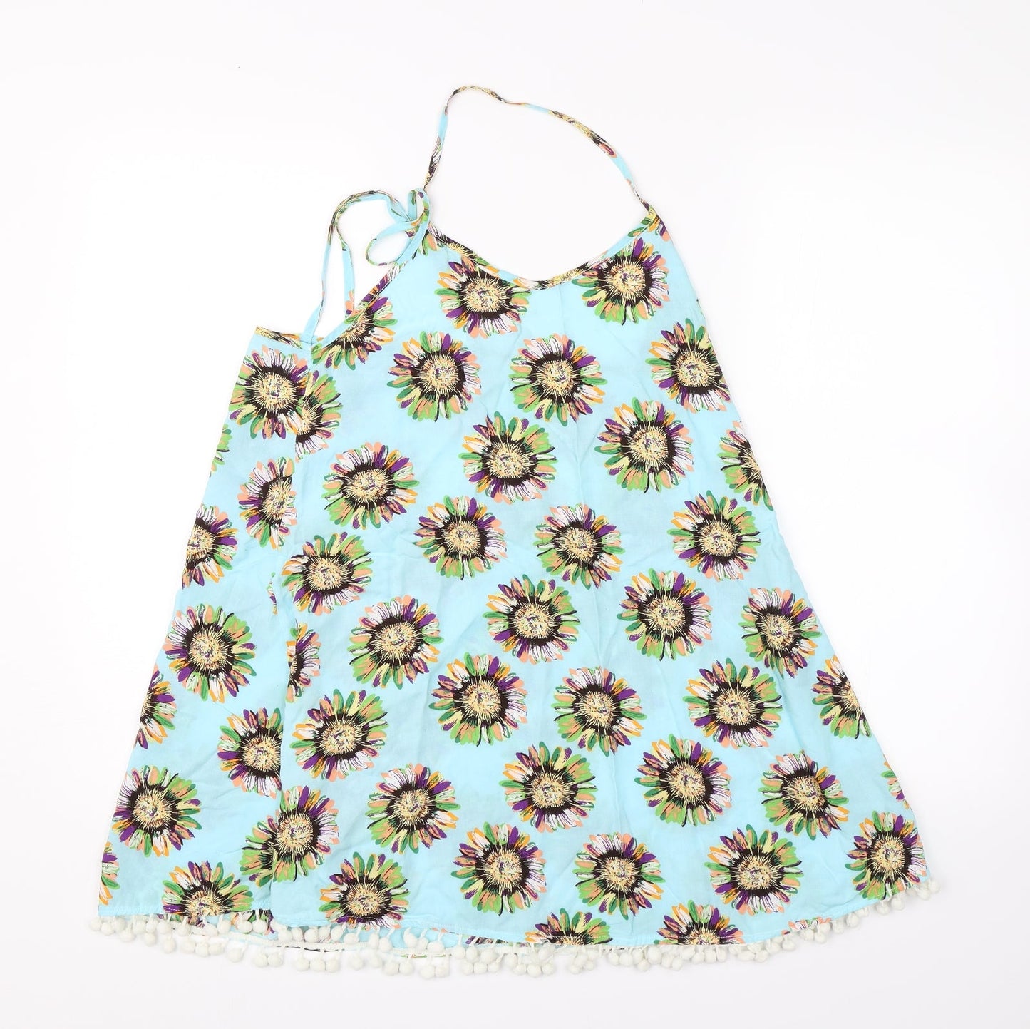 Hearts & Bows Womens Blue Floral  Basic Blouse Size 6