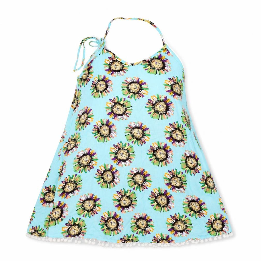 Hearts & Bows Womens Blue Floral  Basic Blouse Size 6