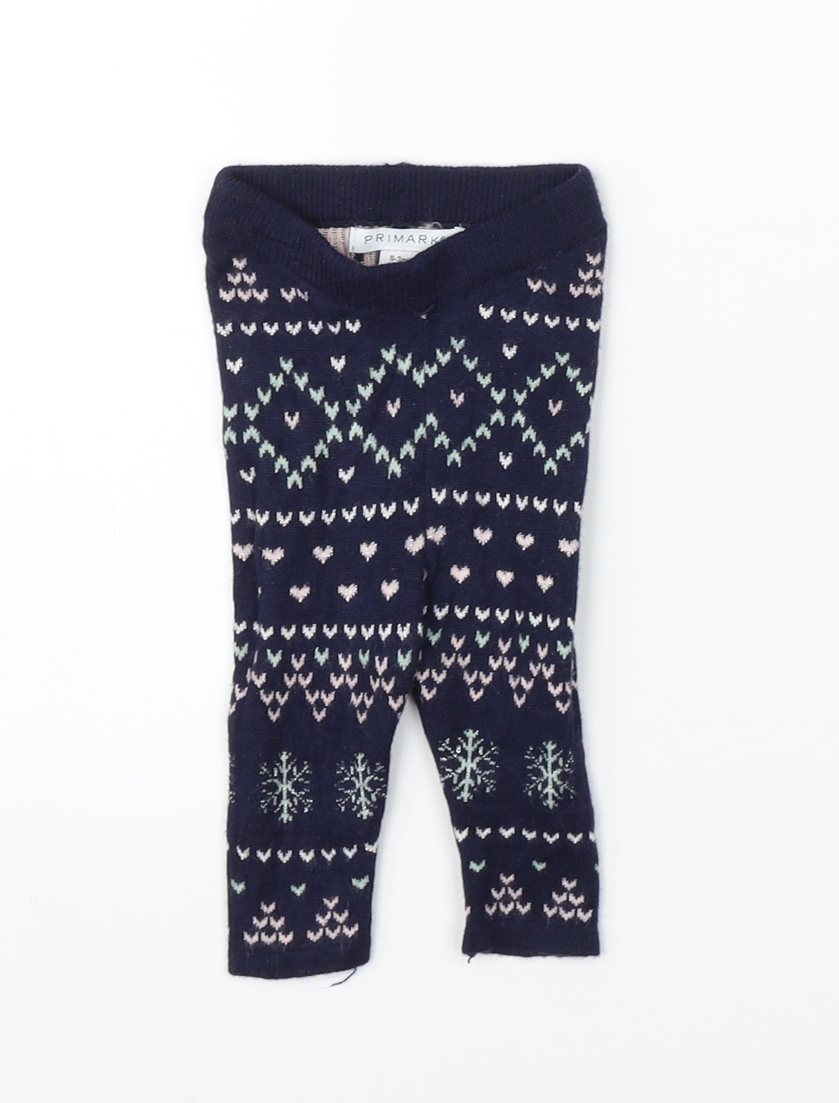 Primark Girls Blue  Knit  Pyjama Pants Size 0-3 Months