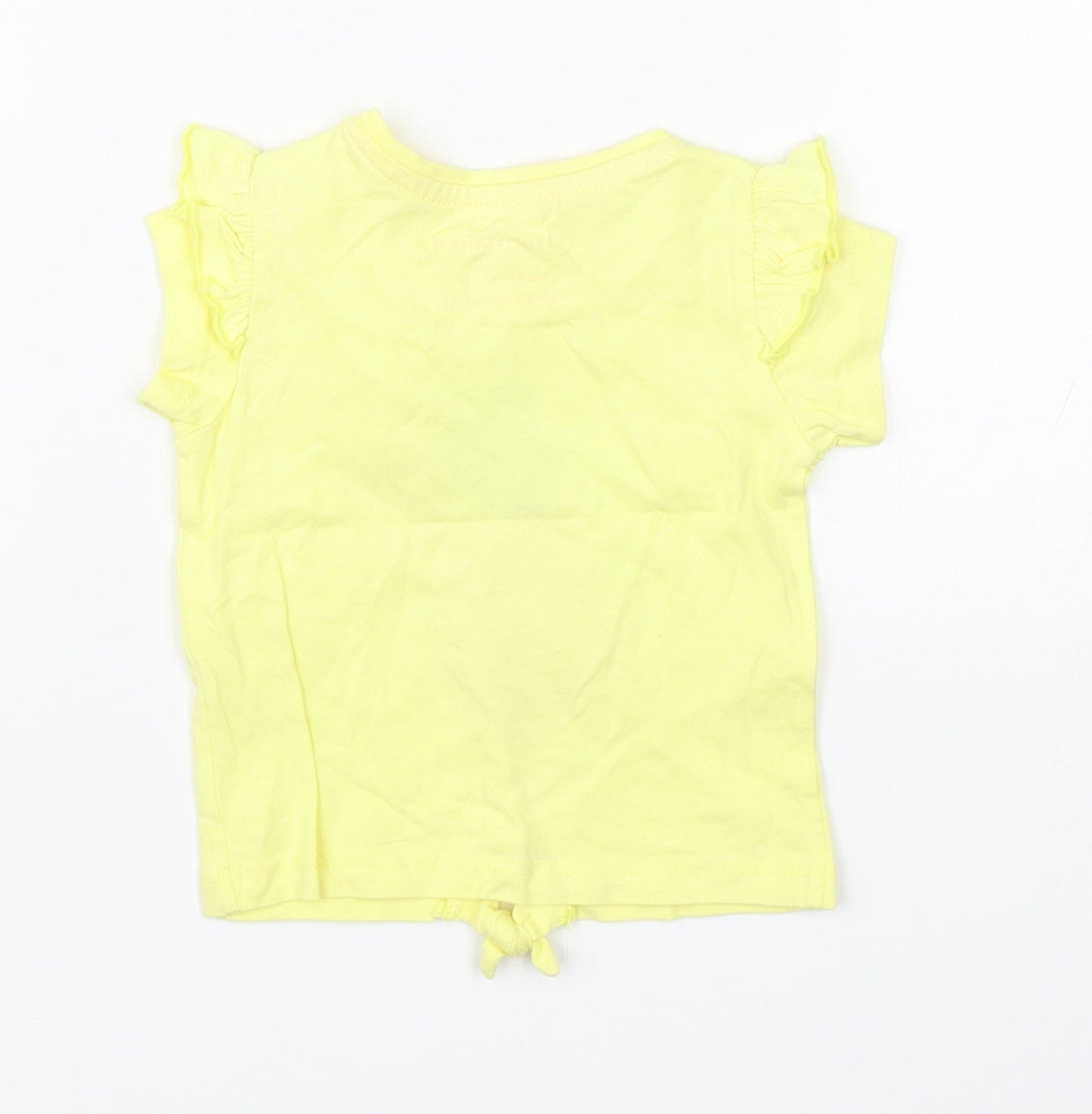 Primark Girls Yellow   Basic T-Shirt Size 3-6 Months