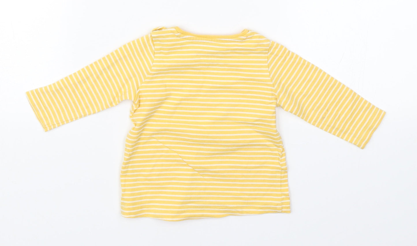F&F Baby Yellow Striped  Basic T-Shirt Size 0-3 Months
