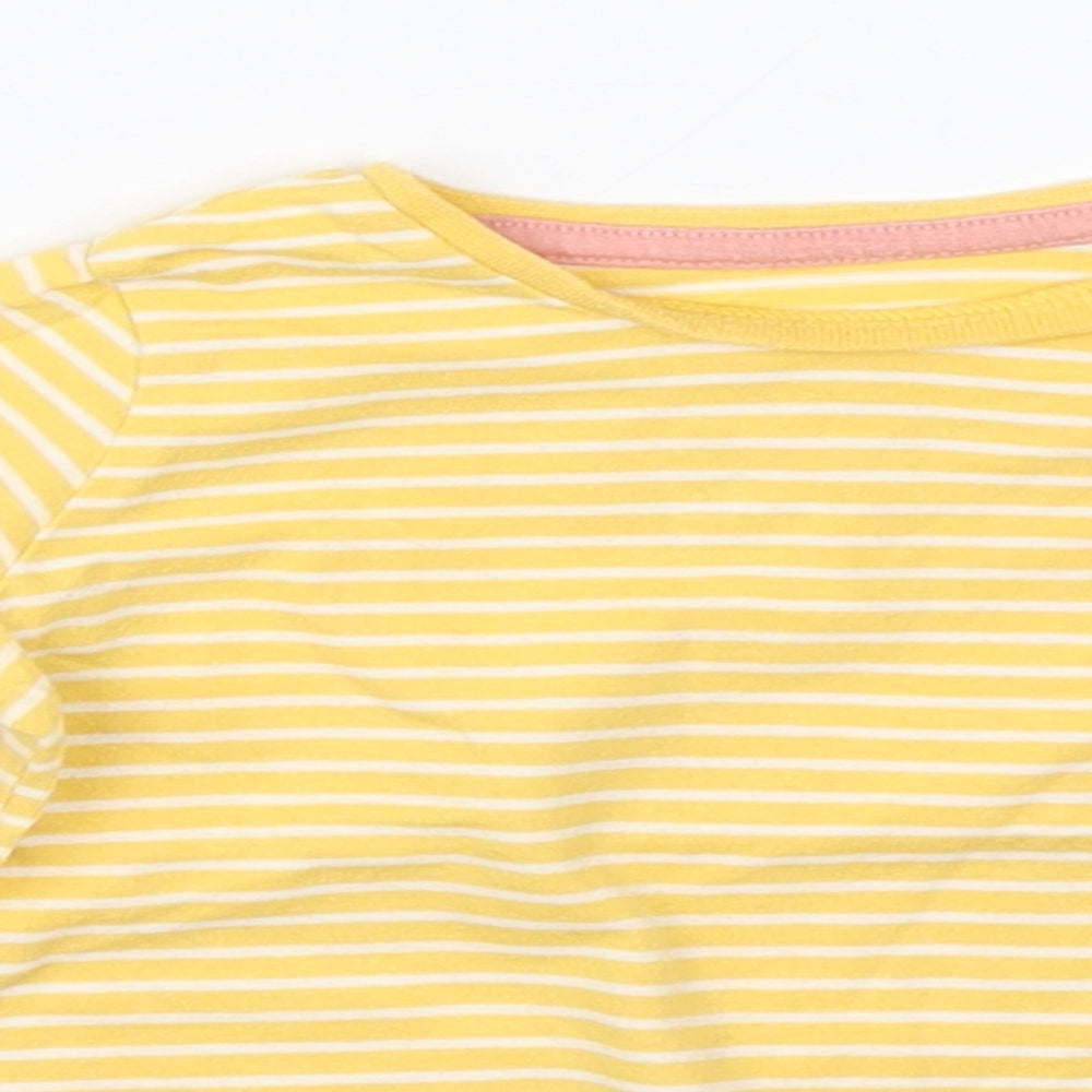 F&F Baby Yellow Striped  Basic T-Shirt Size 0-3 Months