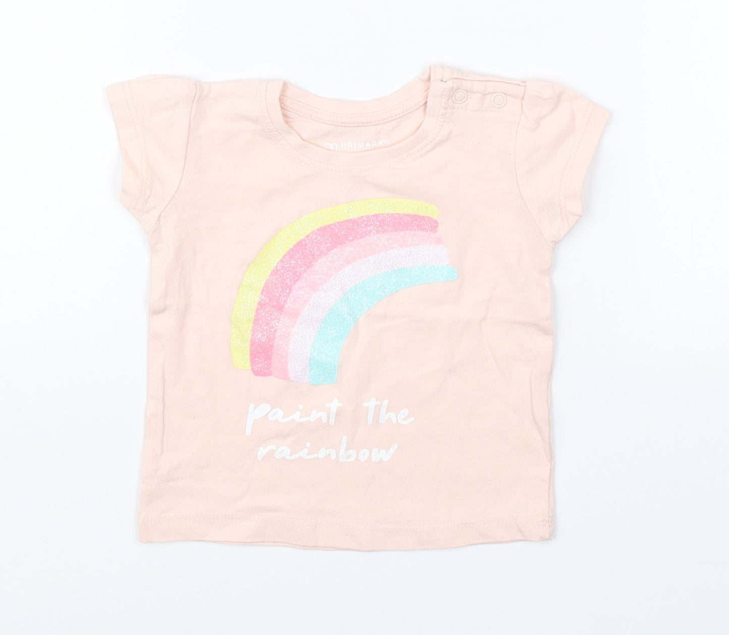 Primark Girls Pink   Basic T-Shirt Size 3-6 Months