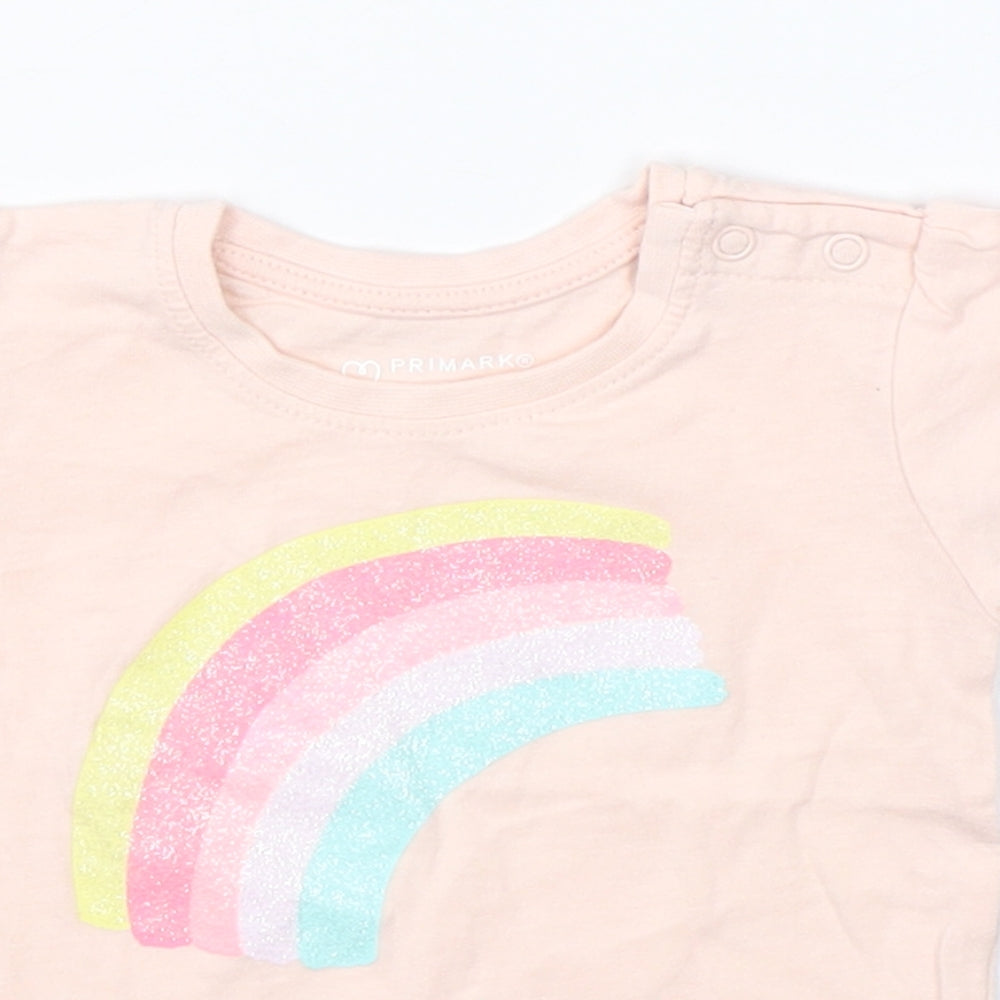 Primark Girls Pink   Basic T-Shirt Size 3-6 Months