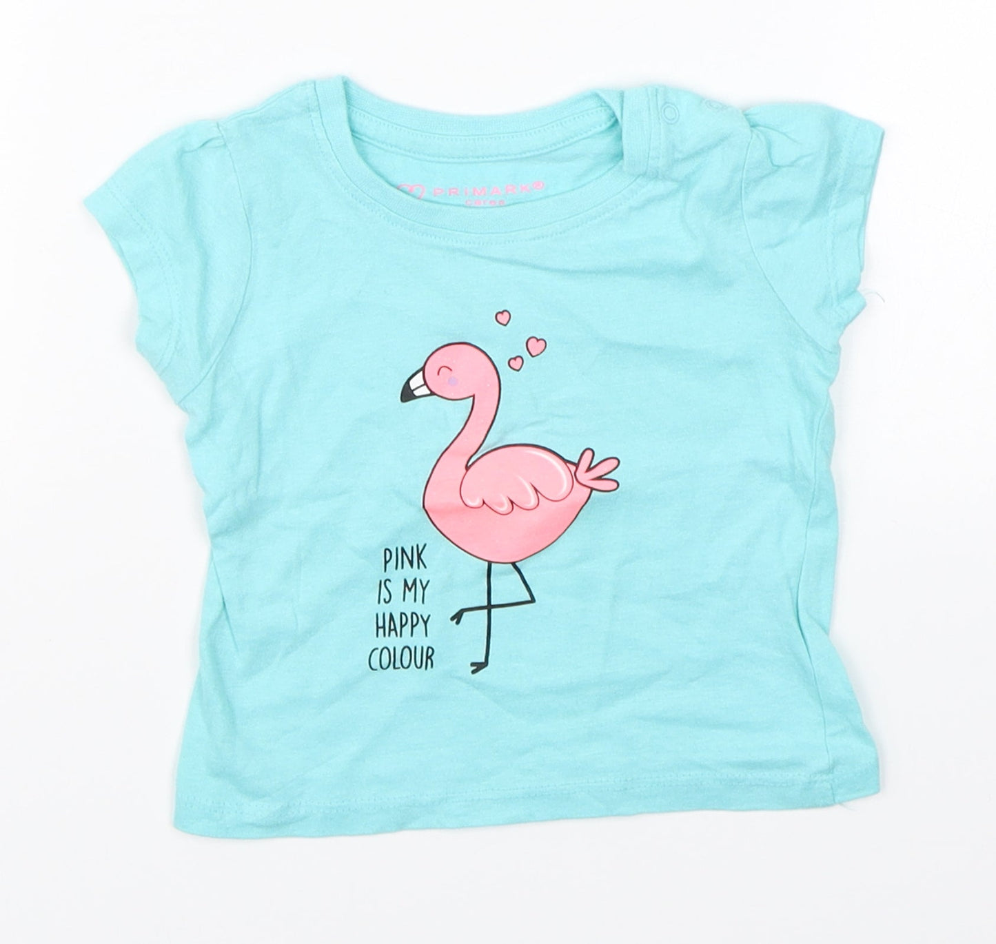 Primark Girls Blue   Basic T-Shirt Size 6-9 Months